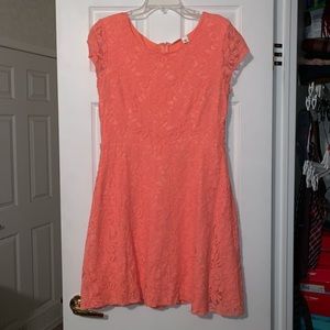 Peach Lace Dress